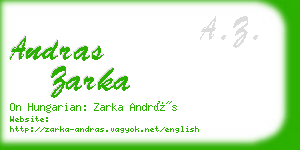 andras zarka business card